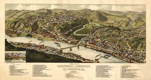 Brownsville/Bridgeport Panoramic - 1883