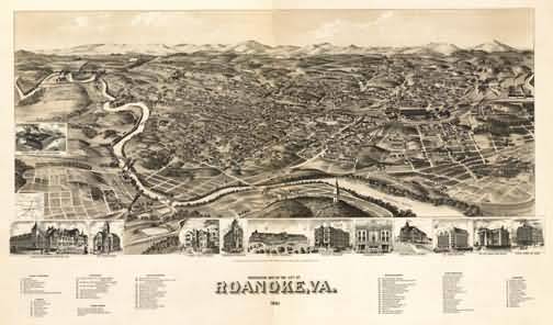 Roanoke Panoramic - 1891