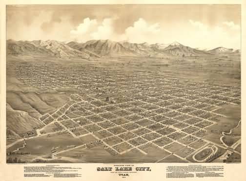 Salt Lake City Panoramic - 1875