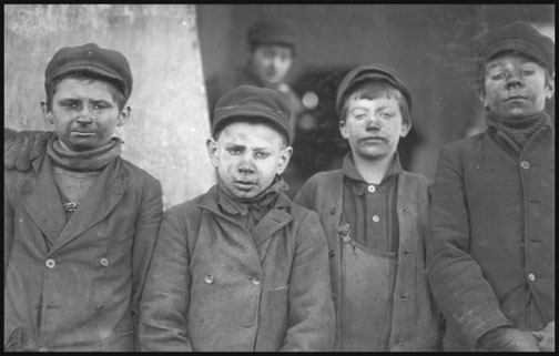 Breaker Boys at No. 9 Breaker - Hughestown Borough - Pa. Coal Co. - 1911