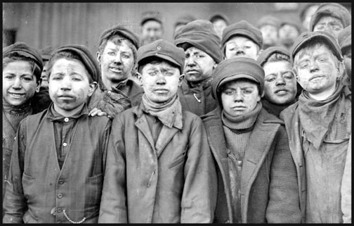 Breaker Boys at No. 9 Breaker - Hughestown Borough - Pa. Coal Co. - 1911
