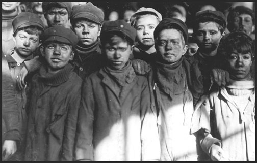 Breaker Boys at No. 9 Breaker - Hughestown Borough - Pa. Coal Co. - 1911