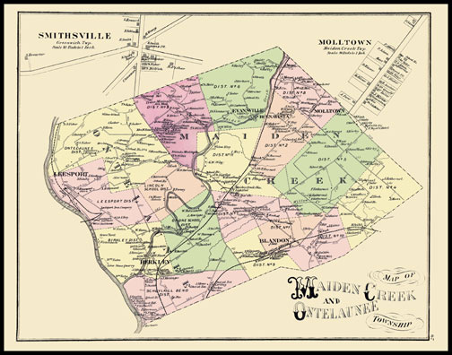 Maiden Creek,Ontelaunee Township,Smithville,Molltown