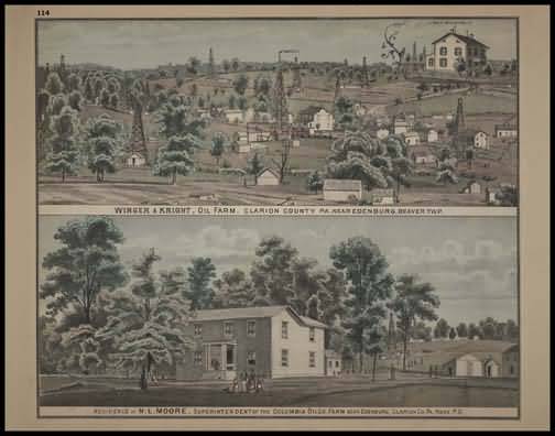 Winger & Knight Oil Farm - East Brady
Residence of N.L. Moore - Edenburg