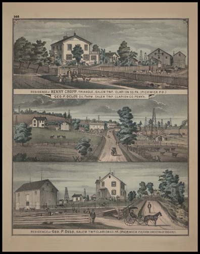 Residence of Henry Cropp - Triangle Salem Township
Geo. P. Delo's Oil Farm - Salem Township
Residence of Geo. P. Delo - Salem Township
