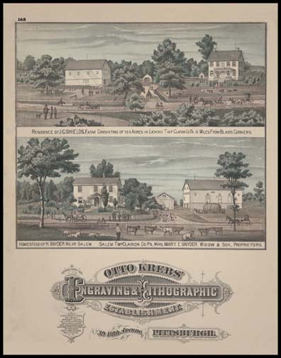 Residence of J.C. Shields - Licking Township
Homestead of H. Snyder - Salem Township
