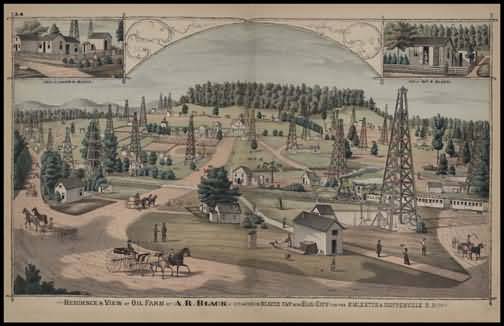 Residence & View of Oil Farm of A.R. black,Beaver Township Near Elk City
