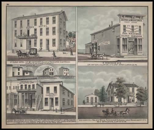 St. Cloud Hotel
R. Robinson M.D.
Michael Yung Propr. Manufacturer and Dealer
Residence & Office of Dr. J.A. Wick