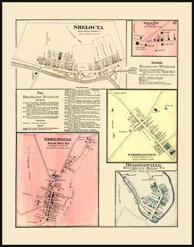 Shelocata,Greenville,Nolo,Strongstown,Dimondville