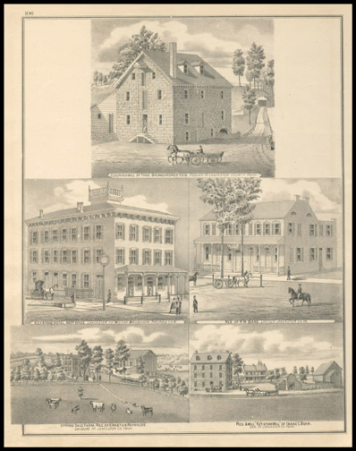 Fouring Mill of Thos. Baumgardner,Keystone Hotel Neffsville,Res. of R. W. Bard