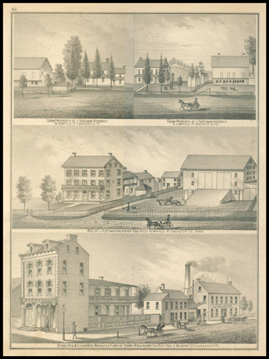 Farm Property of J. Hoffman Hershey,Res. of J. Hoffman Hershey,Store & Res. & Cigar Boc Manufactory of Henry Krauskop