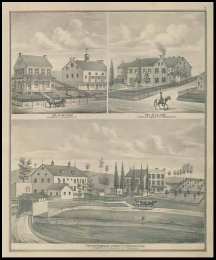 Res. of Jno H. Miller,Res. of C.B. Herr,The Late Residence of Henry K. Stoner
