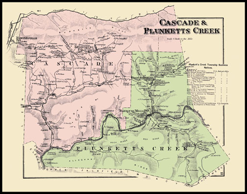 Cascade Township,Plunketts Creek Township