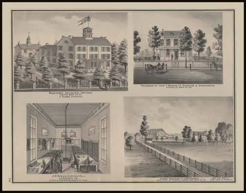 Washington Collegiate Institute - Trappe
Residence of John C. Boorce - Kulpsville
J.W. Romig's Clothing Hall - Lansdale
Residence of Miss Jane - McPherson