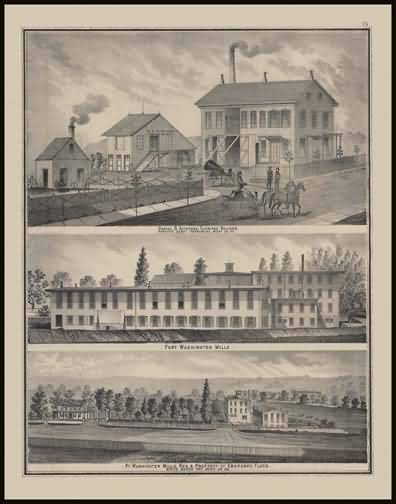 Daniel S. Althouse Carriage Building Opposite Depot - Pennsburg
Fort Washington Mills
Fort Washington Mills - Res & Property of Eberhard Flues - White Marsh Twp