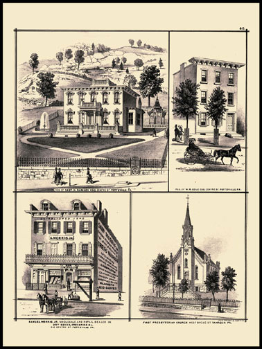 Robert H Ramsey Residence - Pottsville,Samual Morris Wholesale - Pottsville,First Presbyterian Church - Tamaqua,W.R. Cole Residence - Pottsville