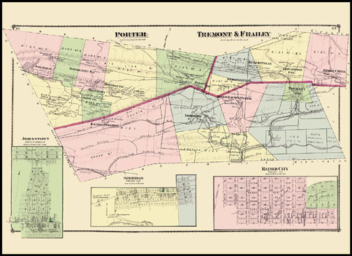 Porter Township,Temont Township,Frailey Township,Johnstown,Sheridan,Reiner City