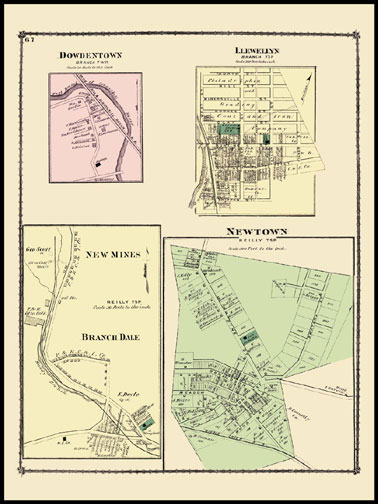 Dowdentown,New Mines,Branchdale,Newtown,Llewellyn