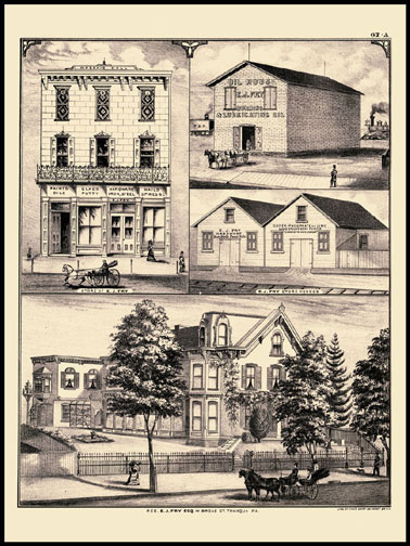 Store of E.J. Fry,E.J. Fry Store Houses,Residence of E.J. Fry Tamaqua