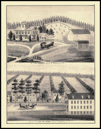 Residence of Uri Updegraff - Fairfield Township
Residence of Late Hon. Jno Covode - Fairfield Township