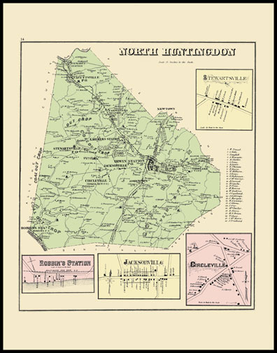 North Huntingdon,Stewartsville,Circleville,Jacksonville,Robbin,s Station