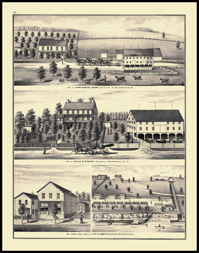 Residence of Hortensius Lowry - Rostrauer
Residence of Daniel B. Stoner - Stonerville
Residence Store & Cool Works of Wm. C. Cuffey - Webster