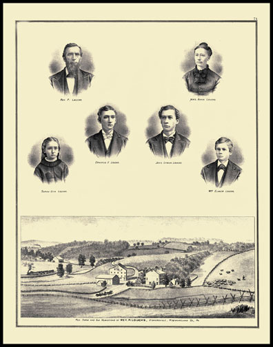 Residence Farm & Old Homestead of Rev. P. Loucks - Stonersville
