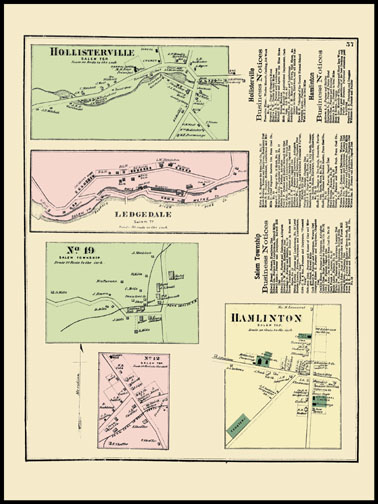Hollisterville,Ledgedale,No. 19,No. 12,Hamlinton