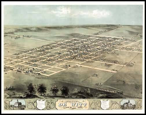 De Witt 1868 Panoramic Drawing
