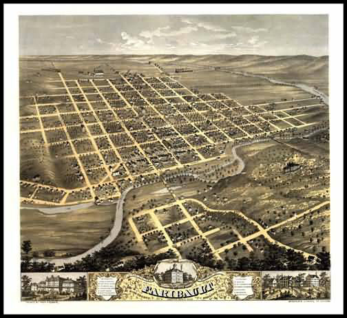 Faribault 1869 Panoramic Drawing