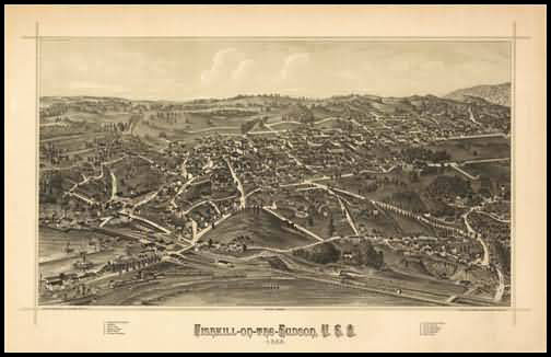 Fishkill on the Hudson Panoramic - 1886