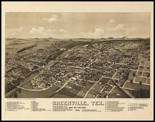 Greenville 1886 Panoramic Drawing