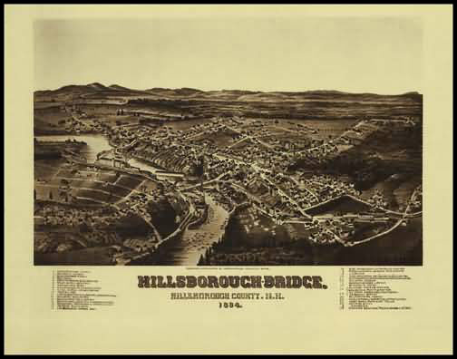 Hillsborough-Bridge 1884 Panoramic Drawing