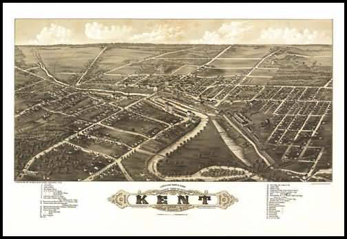 Kent 1882 Panoramic Drawing