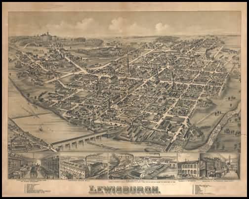 Lewisburgh (Lewisburg) Panoramic - 1884