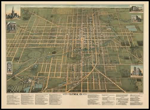 Lima 1892 Panoramic Drawing