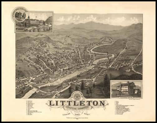 Littleton 1883 Panoramic Drawing