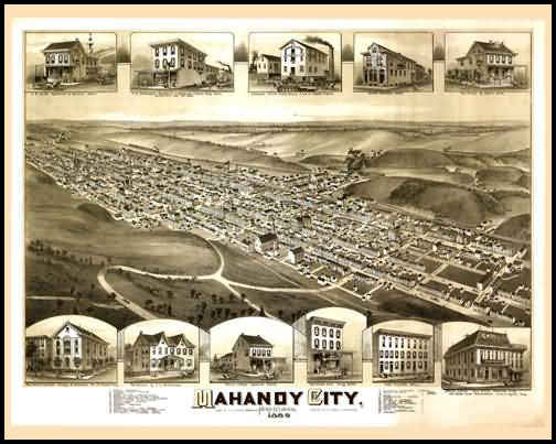 Mahanoy City Panoramic - 1889
