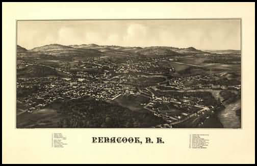 Penacook 1887 Panoramic Drawing