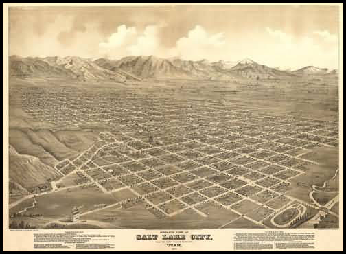 Salt Lake City Panoramic - 1875